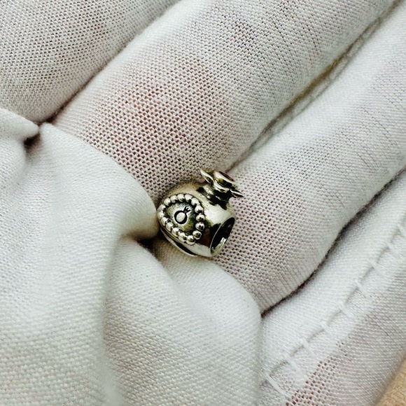 EUC Pandora 790427OCZ Sterling Silver Perfume Bottle Charm w/ Orange Zirconia - Picture 13 of 15